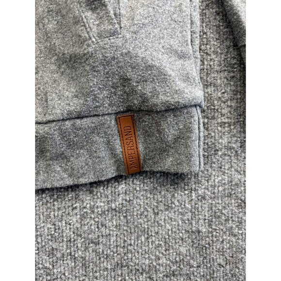 Ampersand Avenue Hoodie Womens Medium Gray Rainbow Stripe Pullover Lightweight - Picture 2 of 6